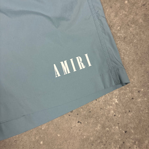 AMIRI DUSTY BLUE SWIM SHORTS - (XL)