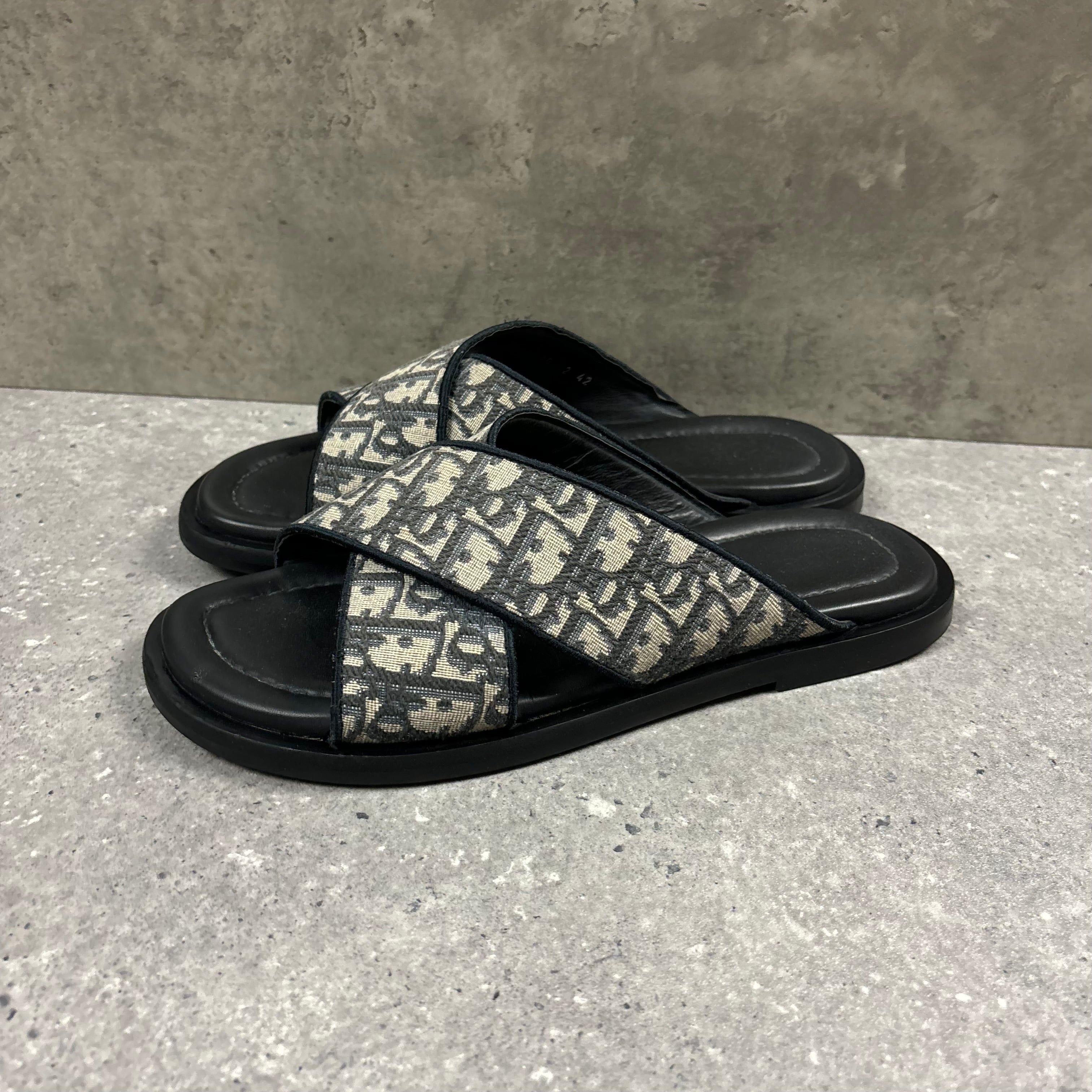 DIOR ALIAS SANDALS BLUE OBLIQUE - (EU42 / UK8)