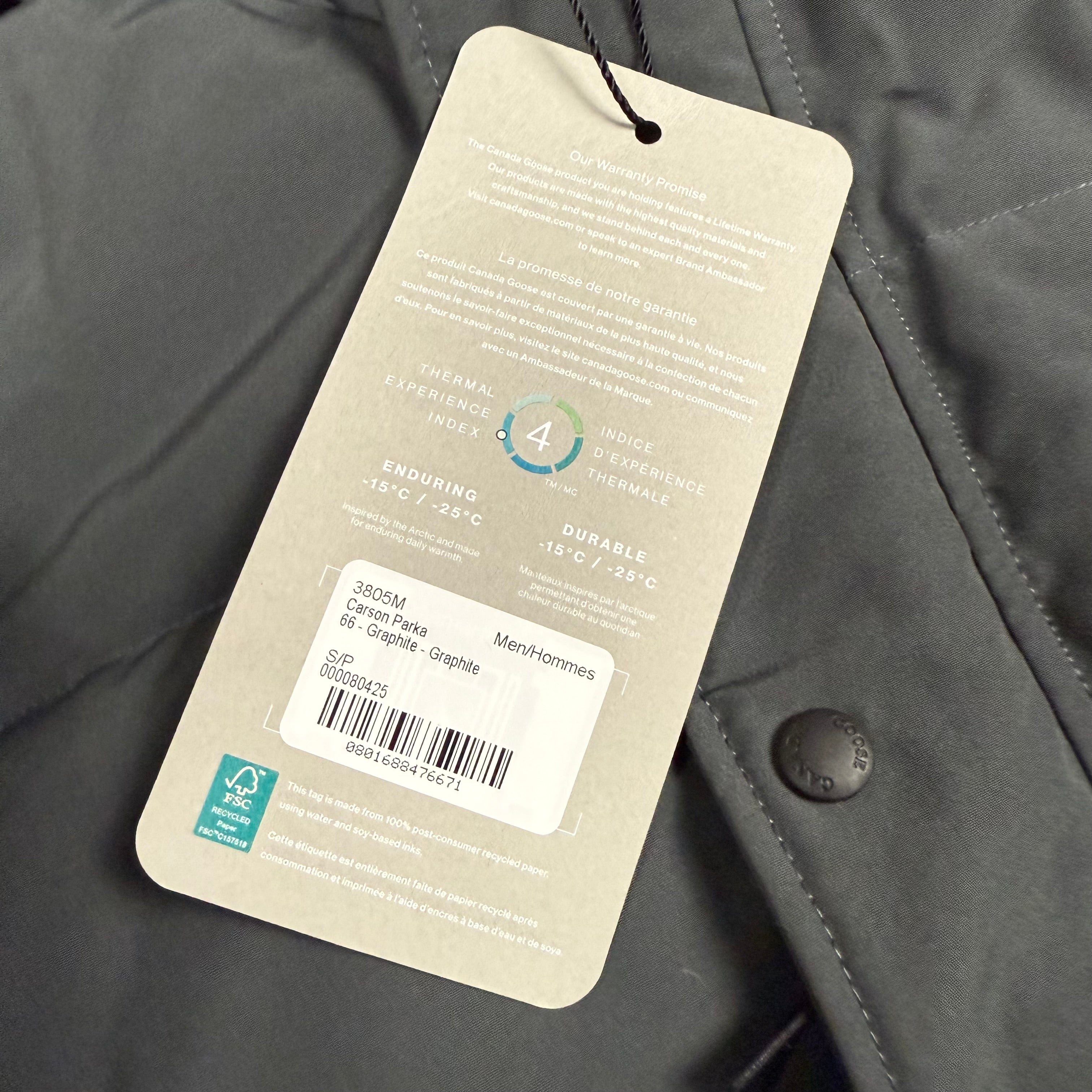 CANADA GOOSE CARSON PARKA GRAPHITE  - (S)