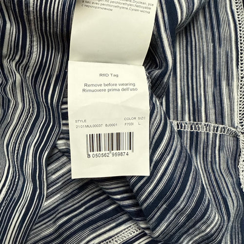 MISSONI T-SHIRT NAVY/WHITE - (L)