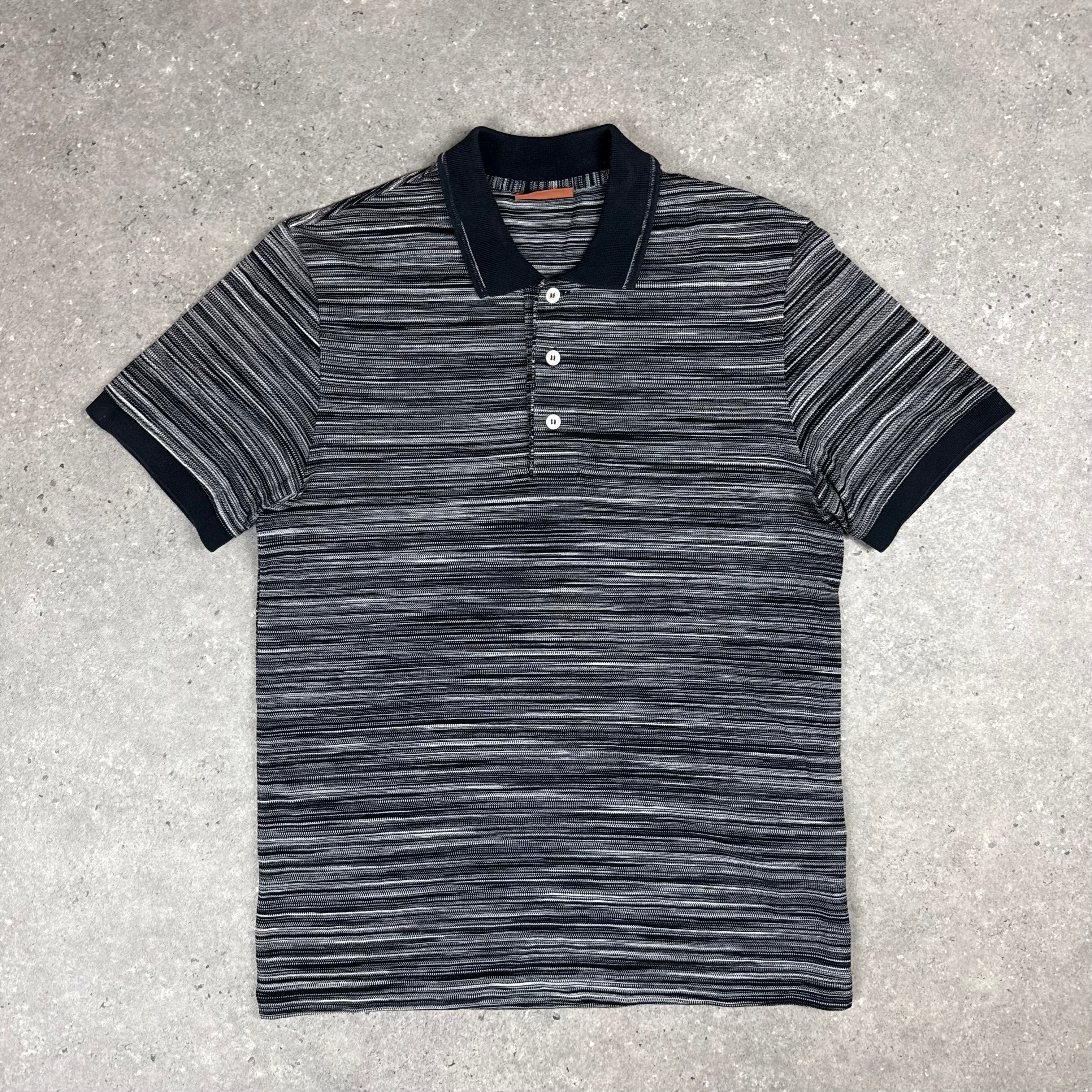 MISSONI POLO T-SHIRT BLACK - (FITS S/M)