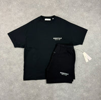 ESSENTIALS SS25 - T-SHIRT & SHORT SET - JET BLACK