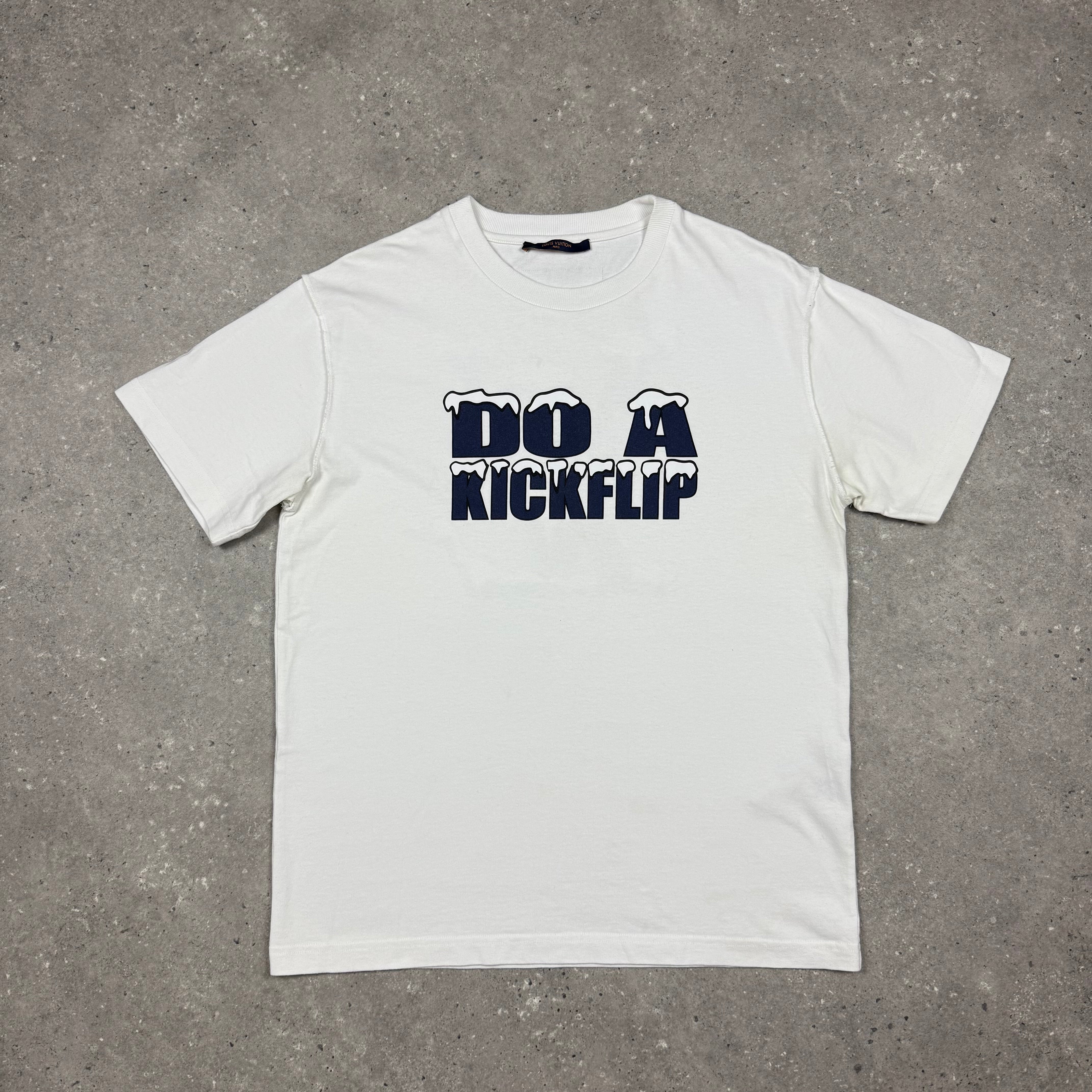 LOUIS VUITTON “DO A KICK FLIP” T-SHIRT WHITE - (L)