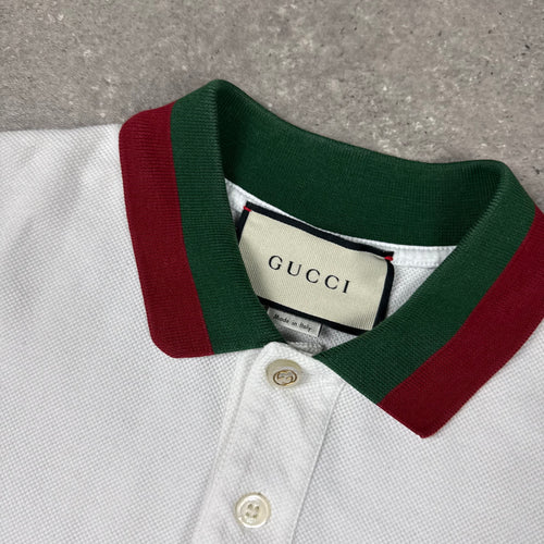 GUCCI POLO T-SHJIRT WHITE - XL (FITS L)