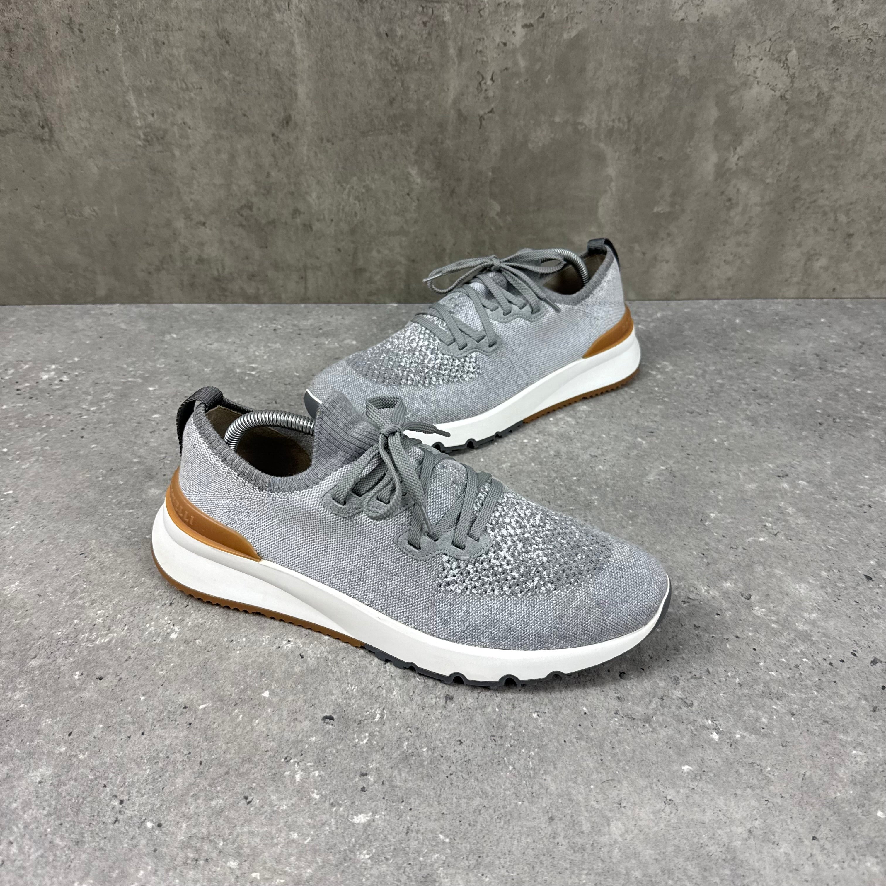 BRUNELLO CUCINELLI KNIT LACE UP SNEAKERS - (EU43 / UK9)
