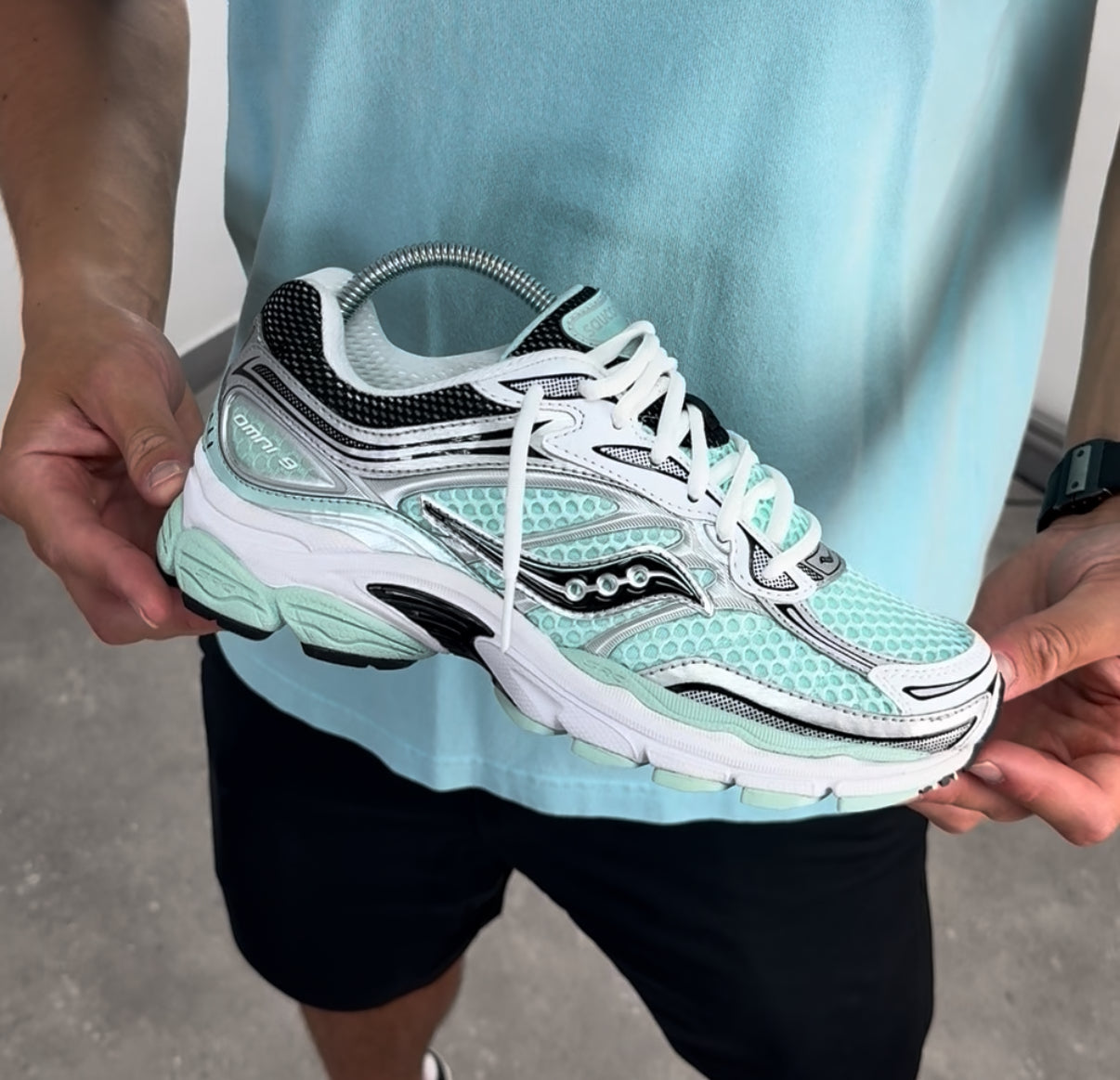 SAUCONY OMNI PRO GRID 9 - AQUA