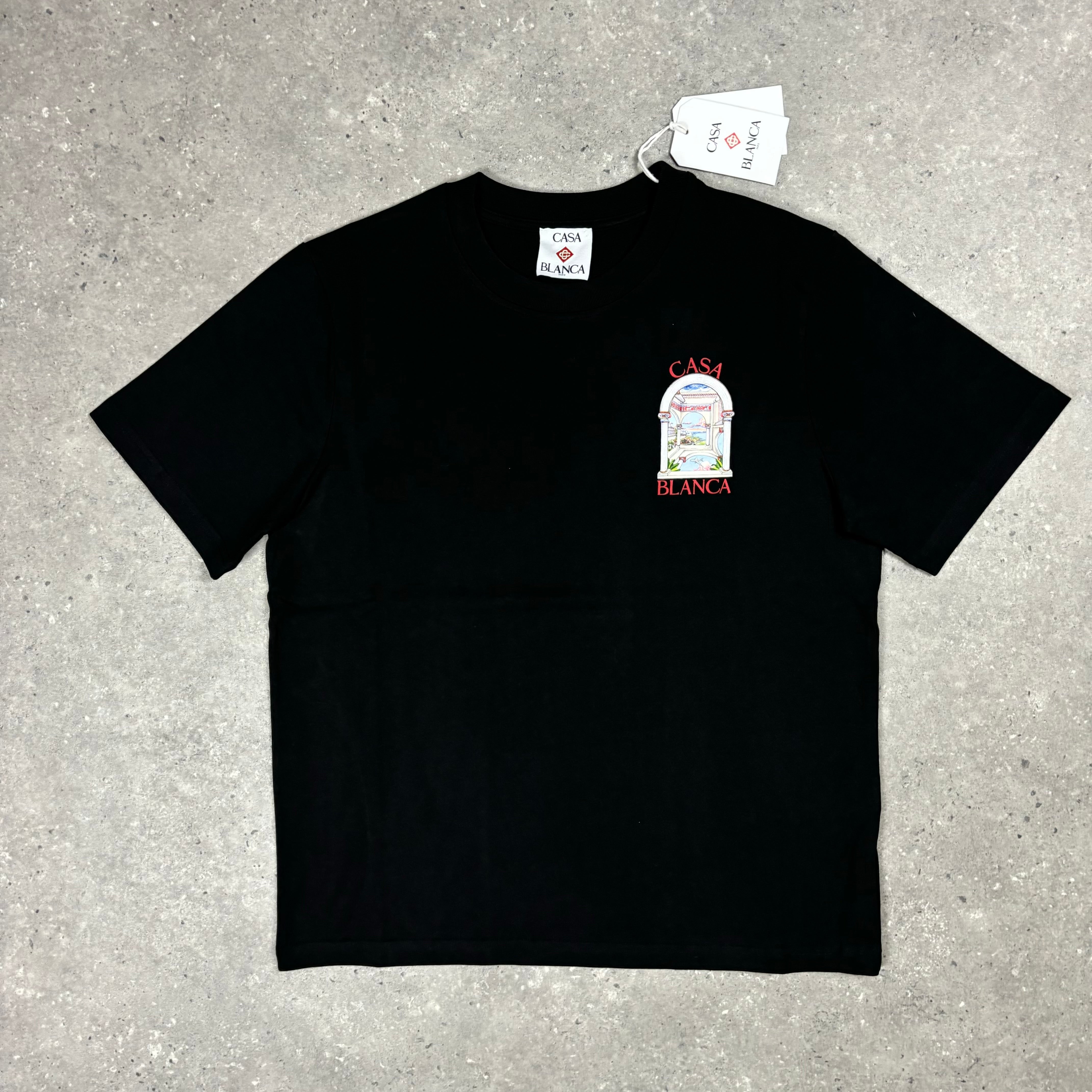 CASABLANCA T-SHIRT - LE PASSAGE - BLACK