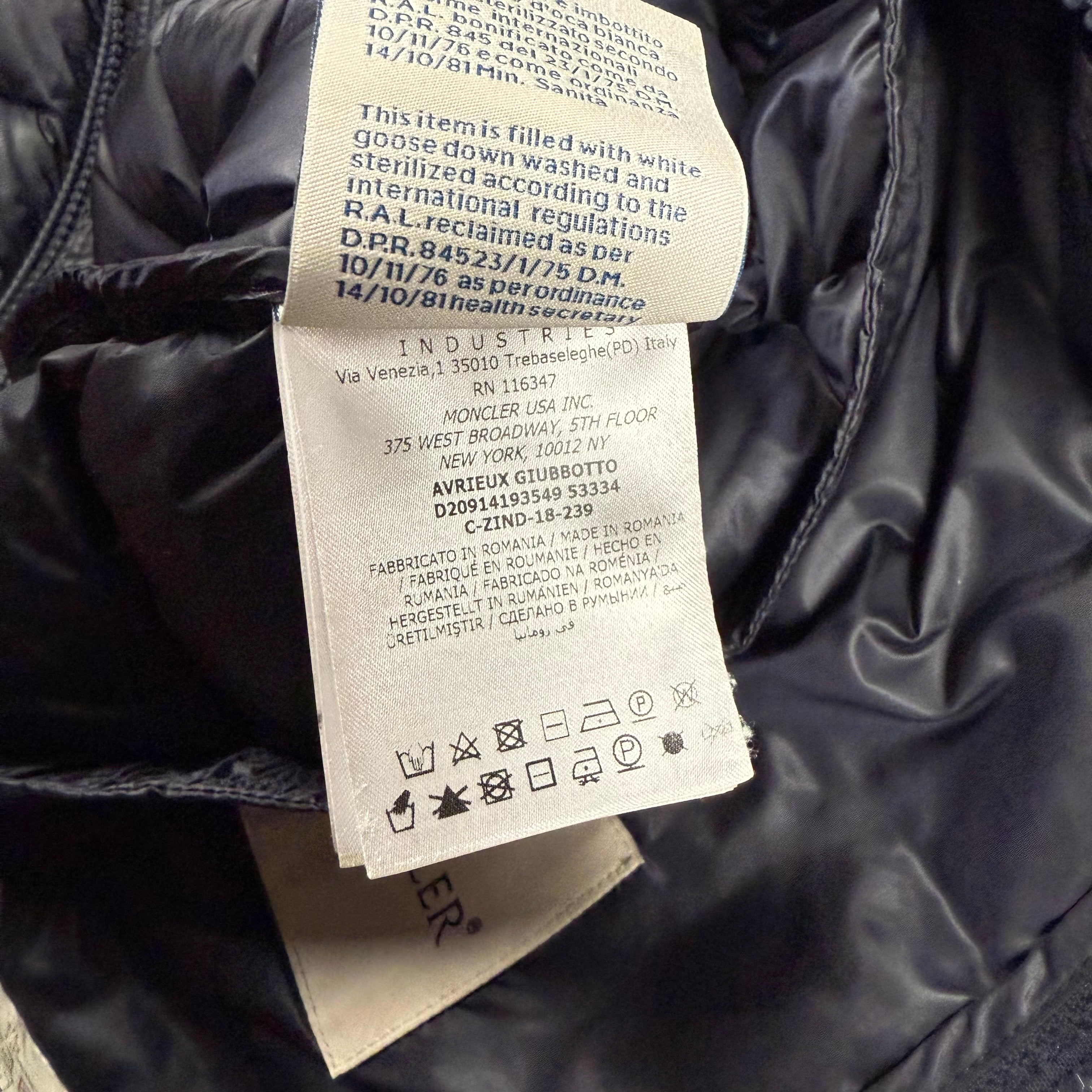 MONCLER AVRIEUX JACKET NAVY - 2 (S/M)