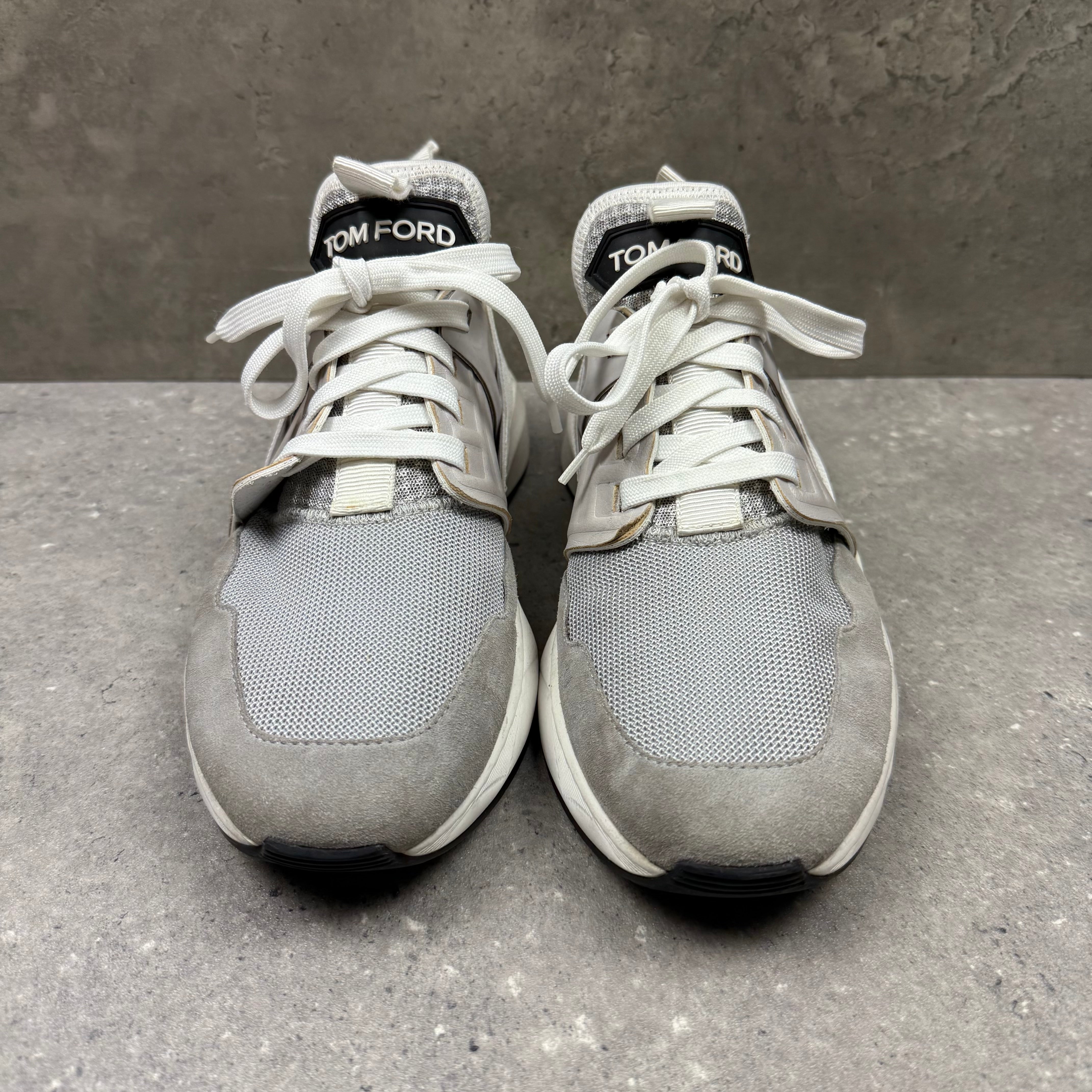 TOM FORD RUNNERS WHITE/GREY - (EU44 / UK10)