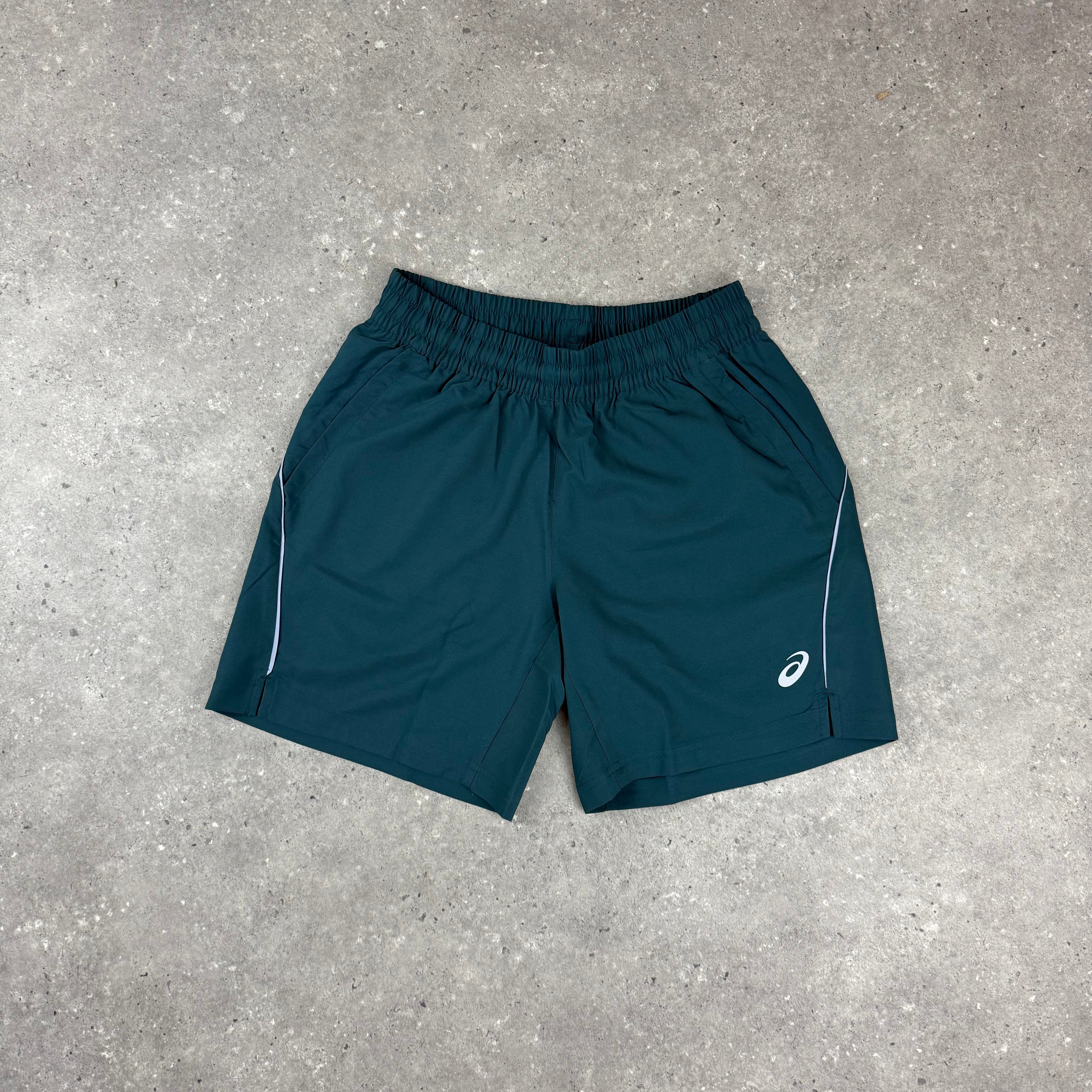 ASICS 7” PERFORMANCE RUN SHORTS - ‘SAXON GREEN'