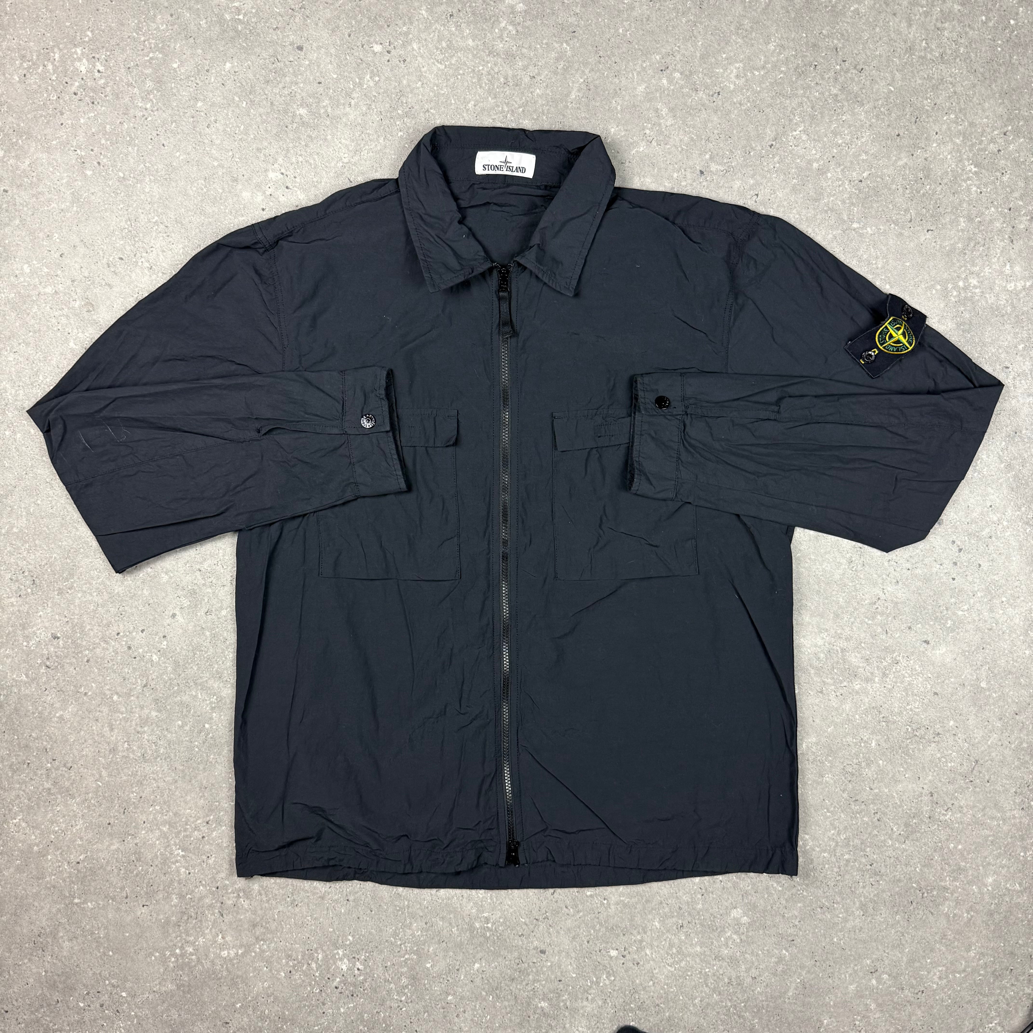 STONE ISLAND OVER-SHIRT BLACK - (XL)