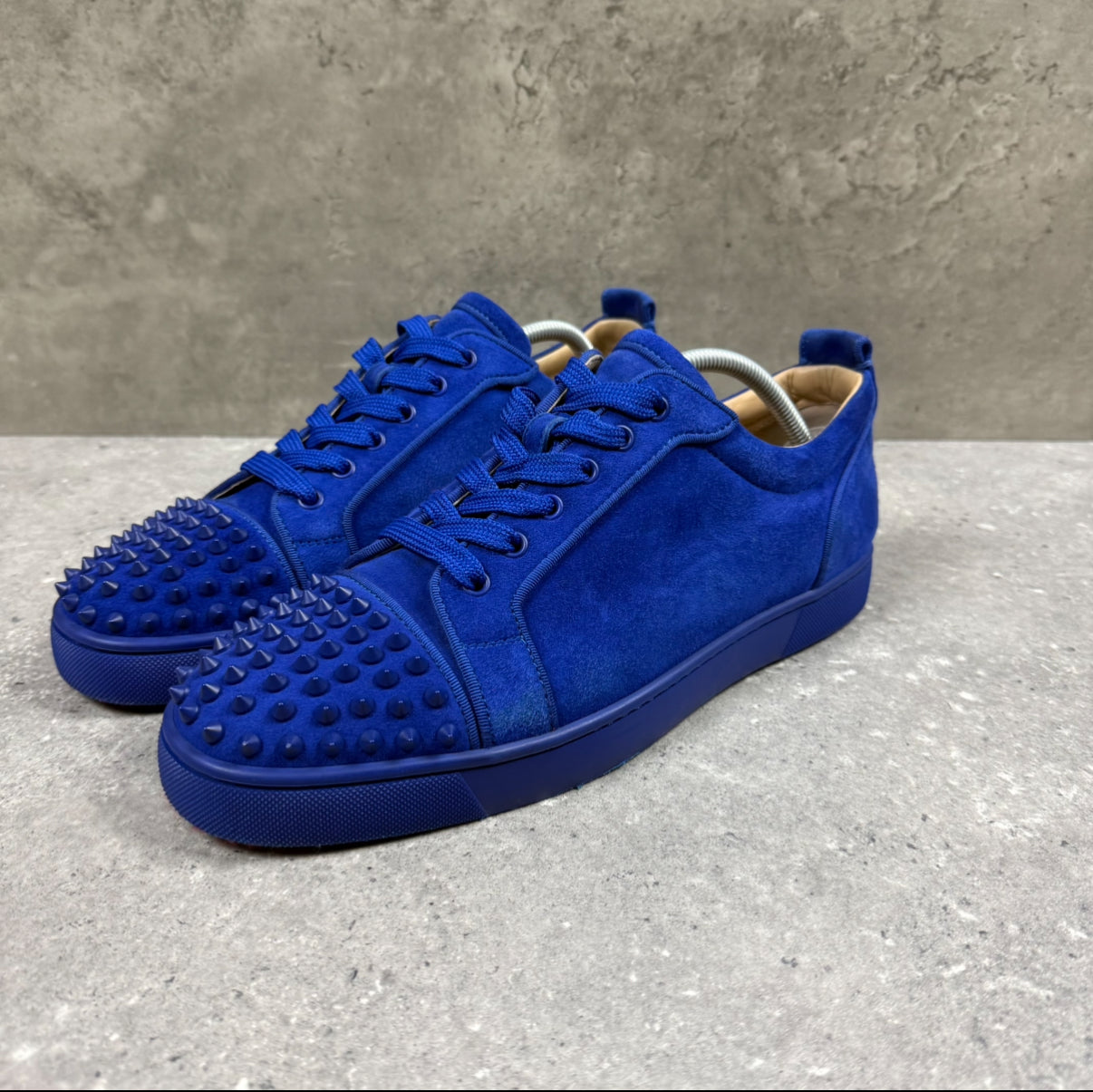 LOUBOUTIN LOW SPIKE BLUE - (EU43.5 / UK9.5)