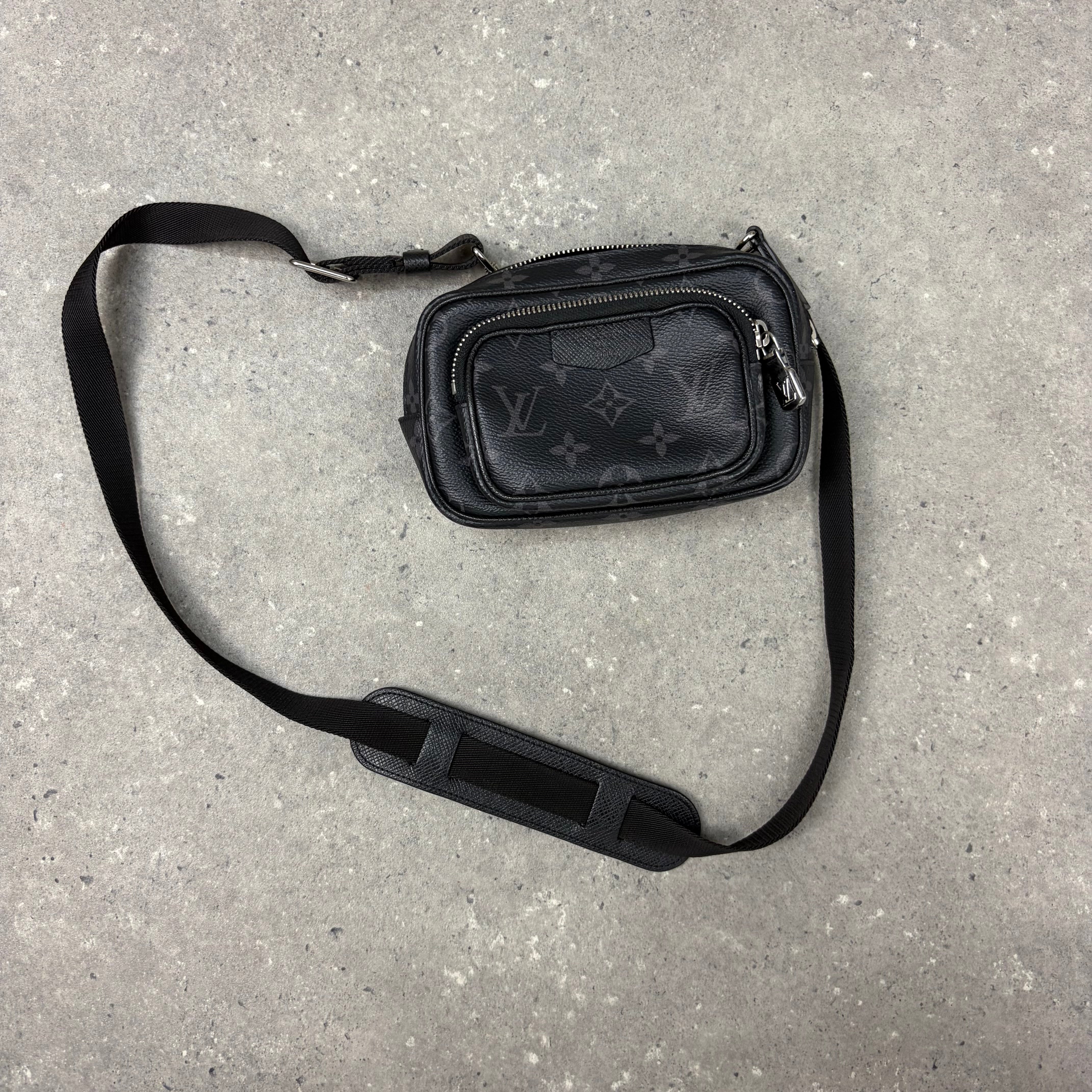 LOUIS VUITTON MONOGRAM ECLIPSE POUCH BAG - BLACK