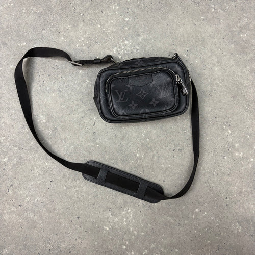 LOUIS VUITTON MONOGRAM ECLIPSE POUCH BAG - BLACK