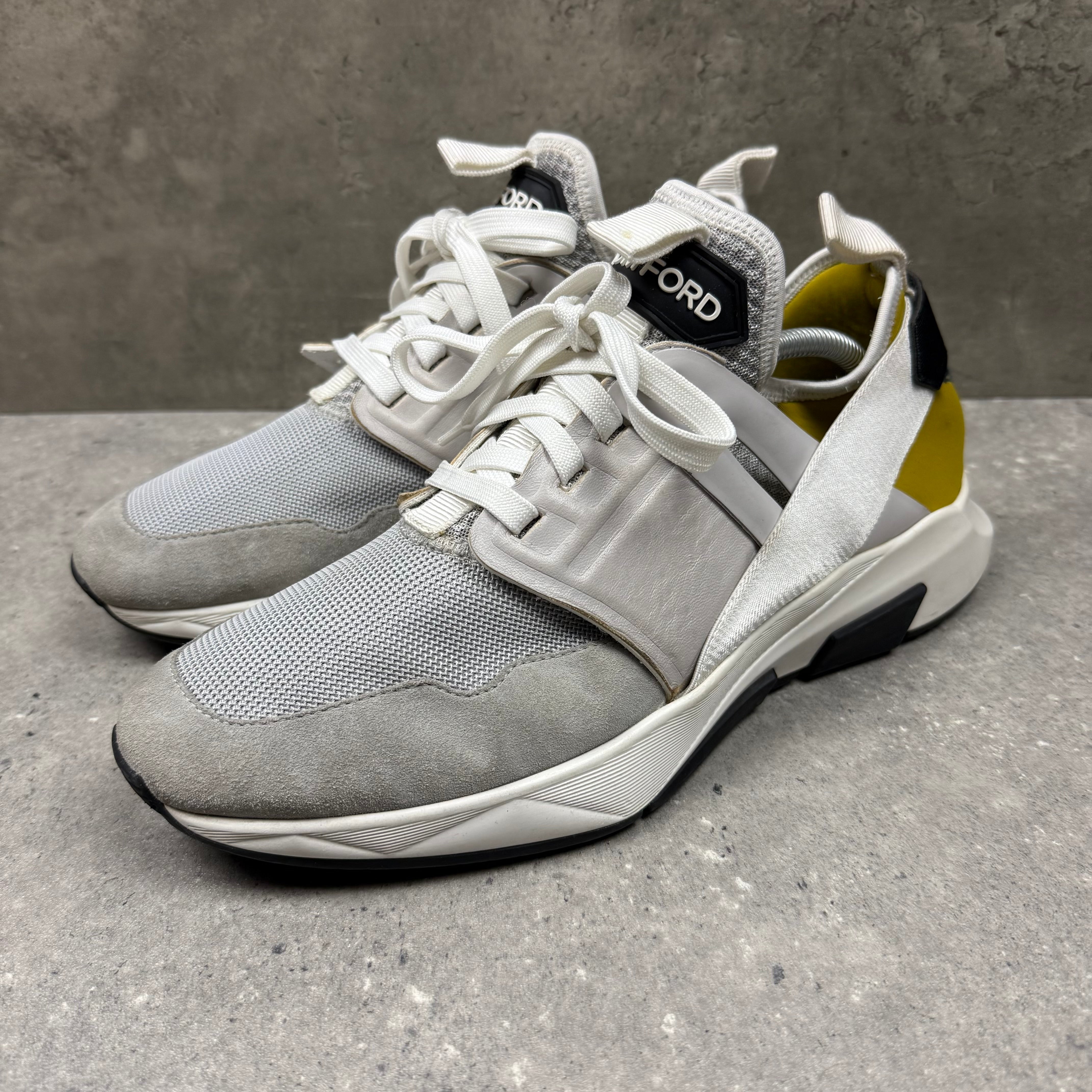 TOM FORD RUNNERS WHITE/GREY - (EU44 / UK10)