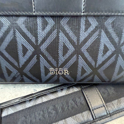 DIOR DIAMOND MESSENGER BAG - BLACK