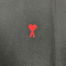AMI PARIS BLACK RED DE COEUR COTTON T-SHIRT