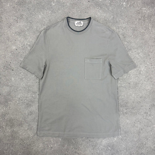 HERMES POCKET T-SHIRT GREY - (S)