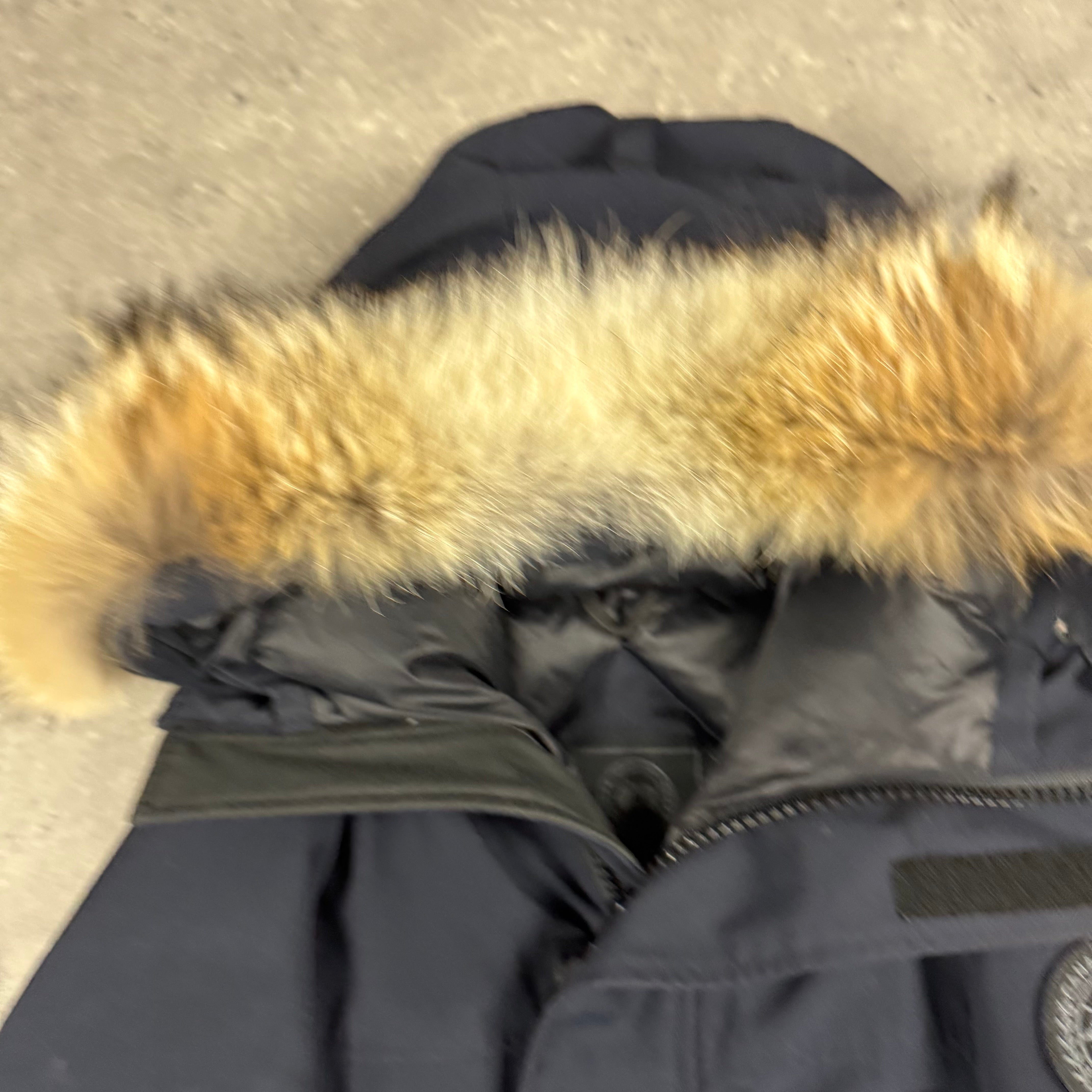 CANADA GOOSE LANGFORD PARKA NAVY BLACK BADGE- (M)