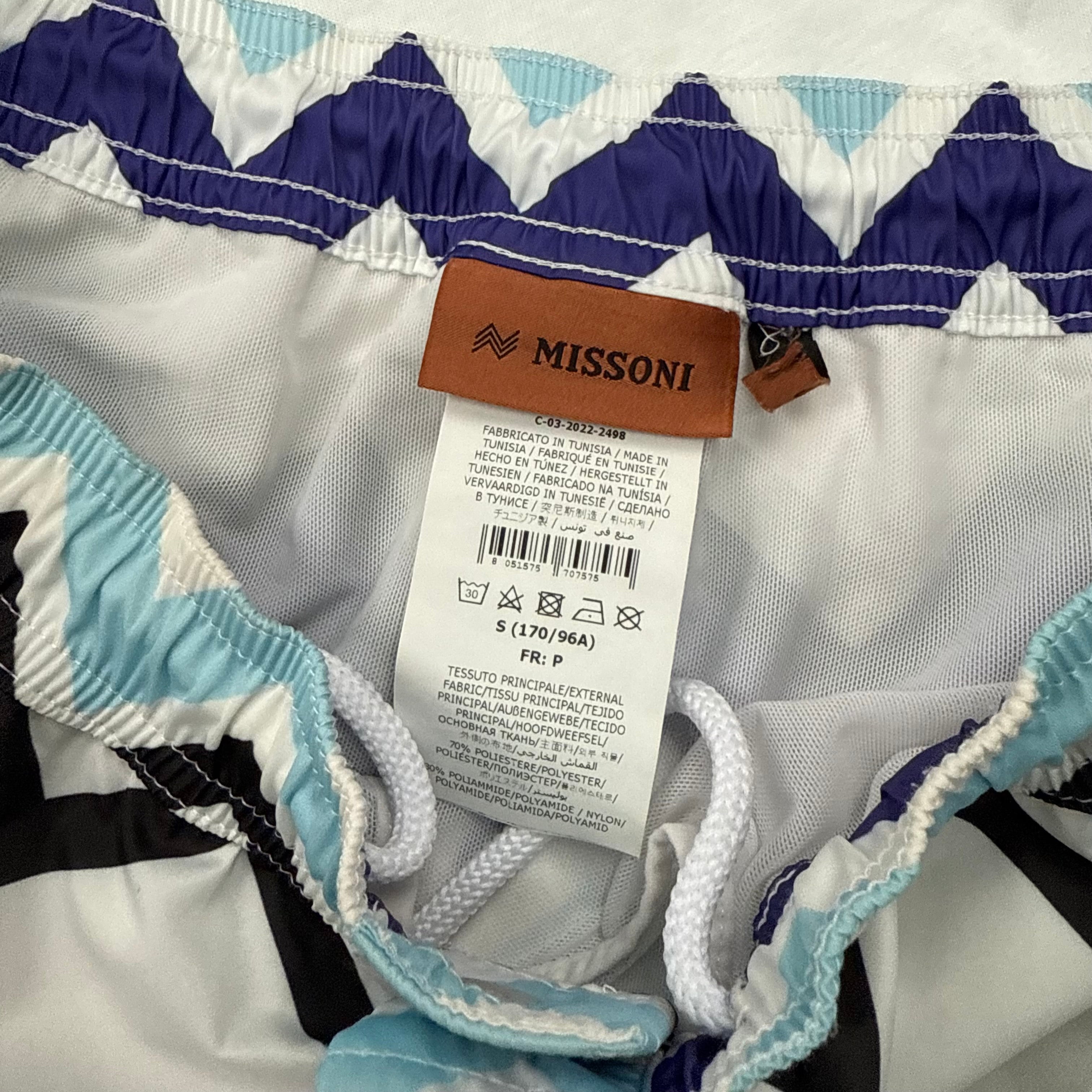 MISSONI ZIGZAG SWIM SHORTS - (S)