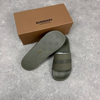 BURBERRY SLIDES KHAKI - (EU41 / UK7)