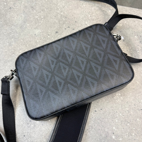 DIOR DIAMOND MESSENGER BAG - BLACK