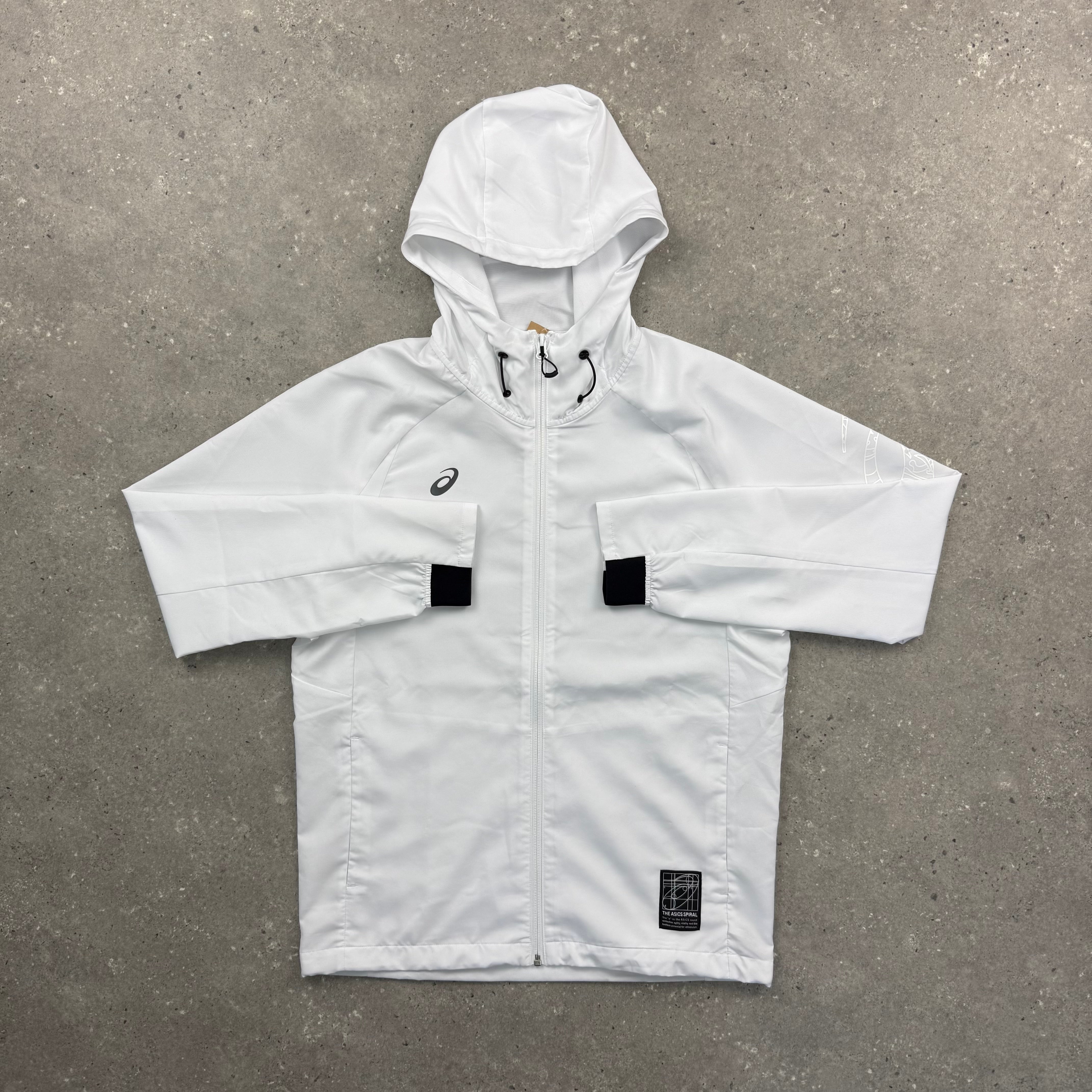 ASICS SPIRAL WINDRUNNER JACKET - WHITE