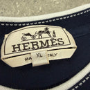 HERMES “H” T-SHIRT NAVY - XL (FITS L)