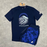 ASICS FUJITRAIL T-SHIRT & SHORT SET - NAVY