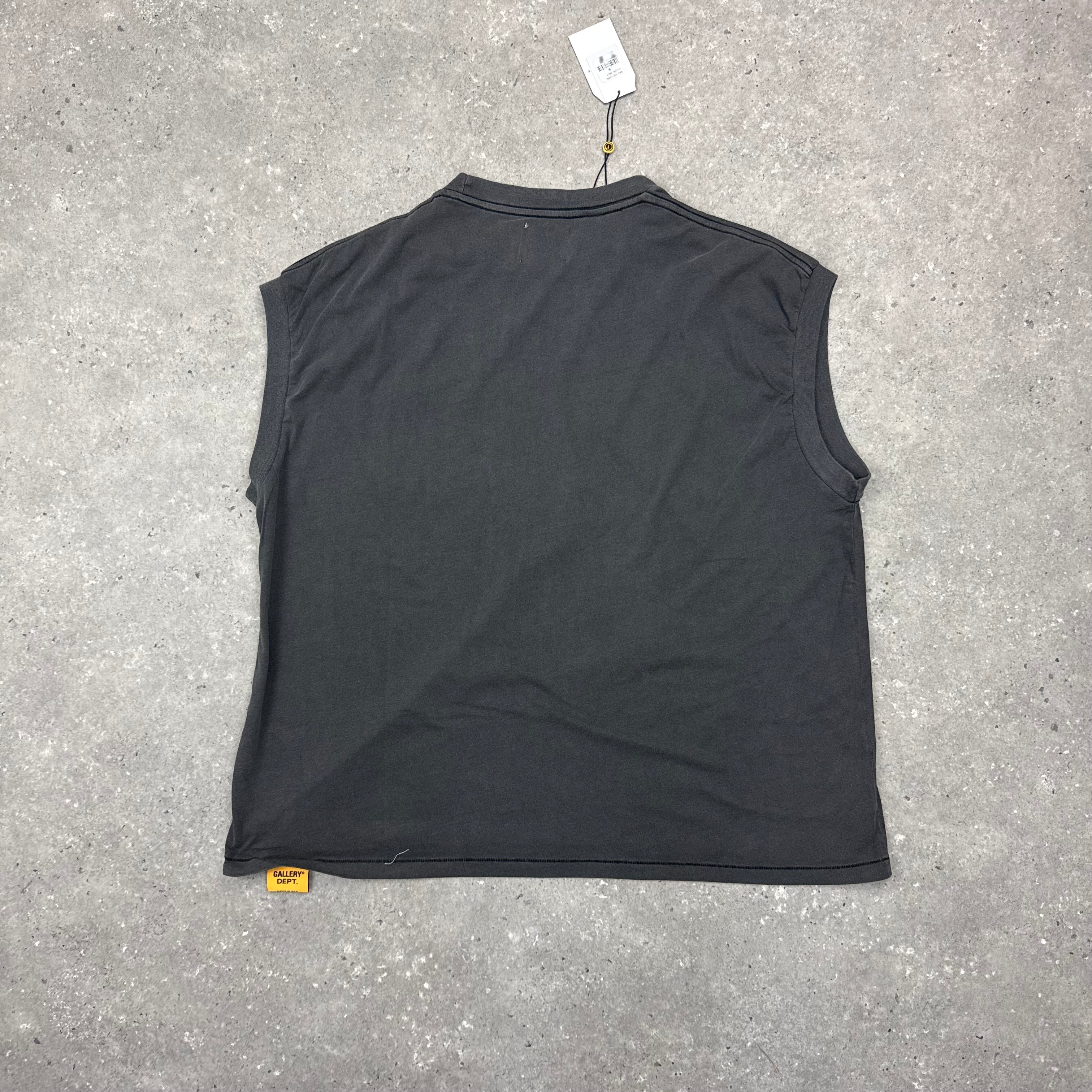 GALLERY DEPT SLEEVELESS T-SHIRT - DARK GREY