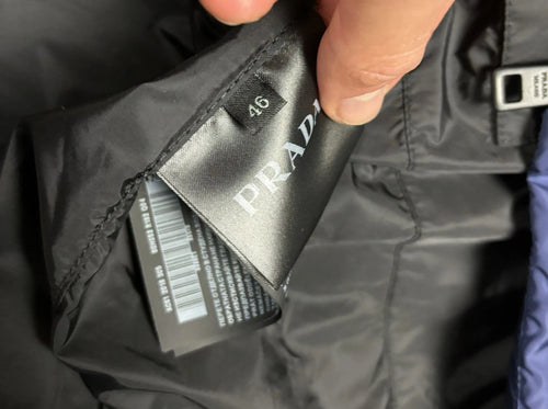 PRADA  NYLON JACKET NAVY - (S)