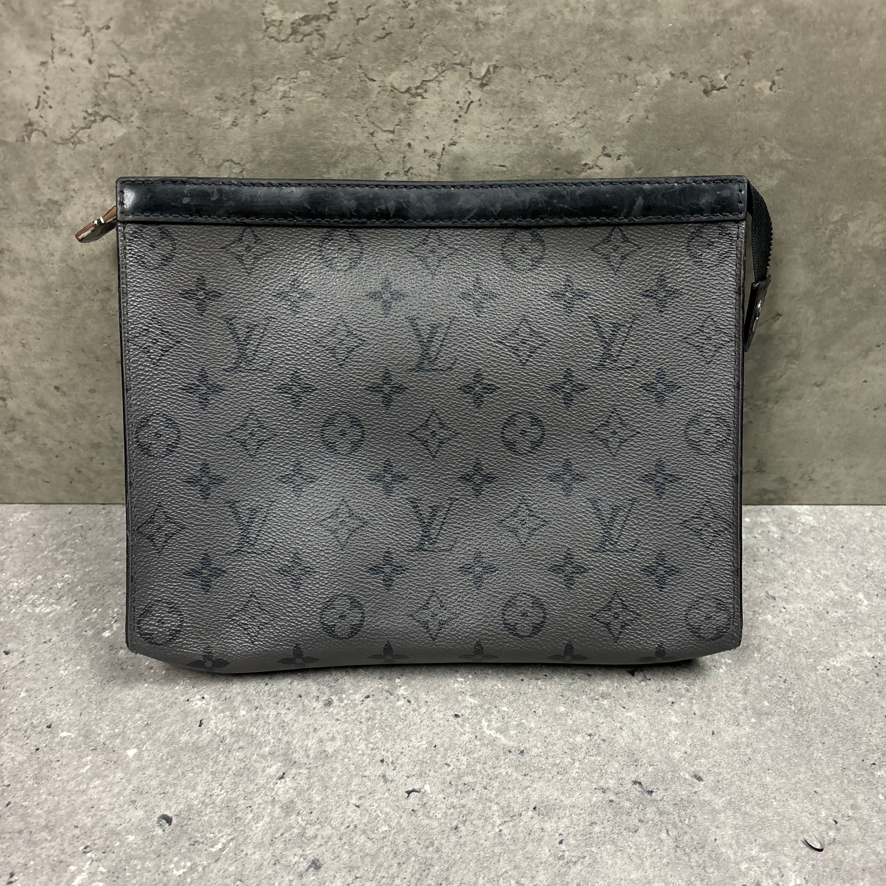 LOUIS VUITTON POCHETTE CLUTCH BAG - GREY / BLACK