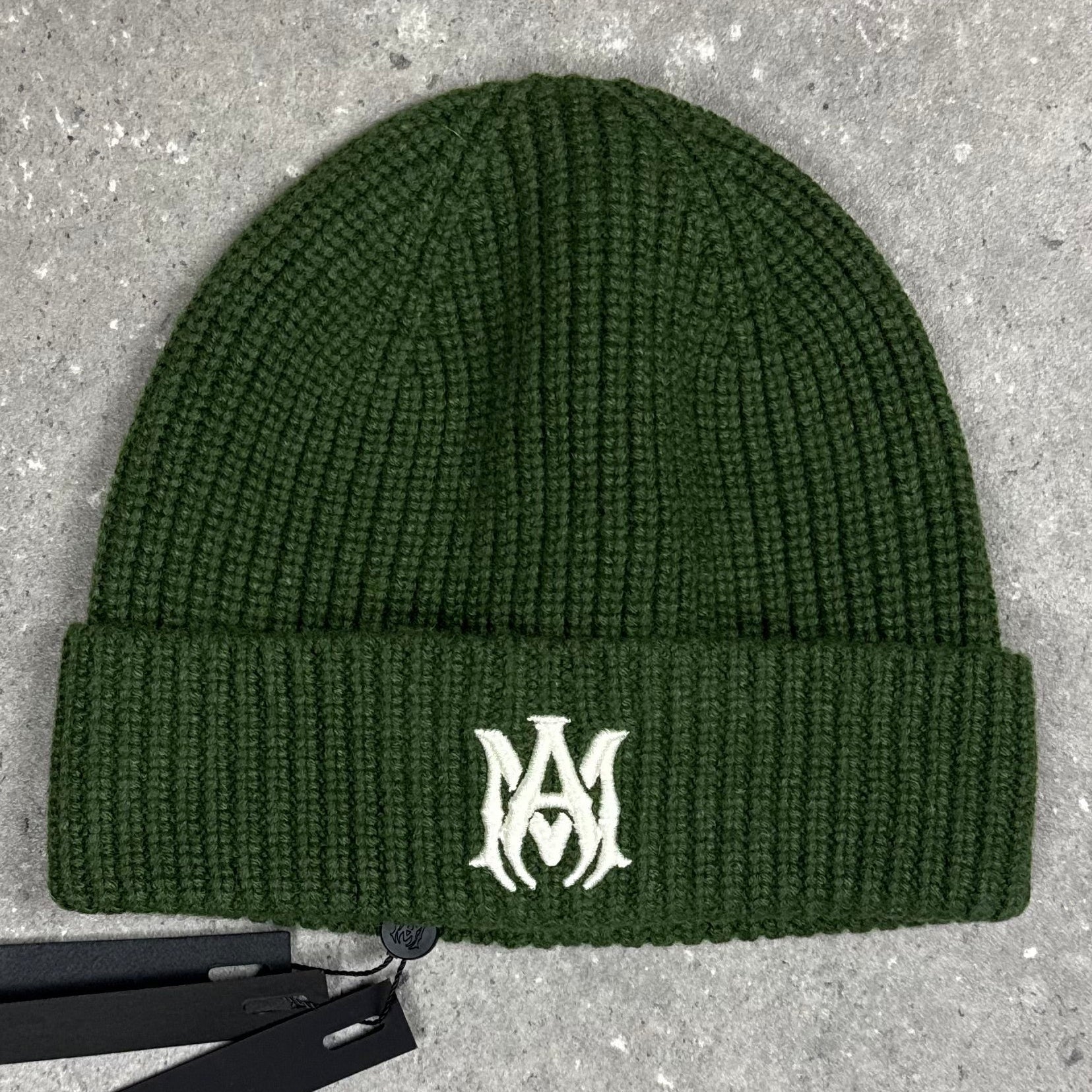 AMIRI GREEN MA LOGO BEANIE