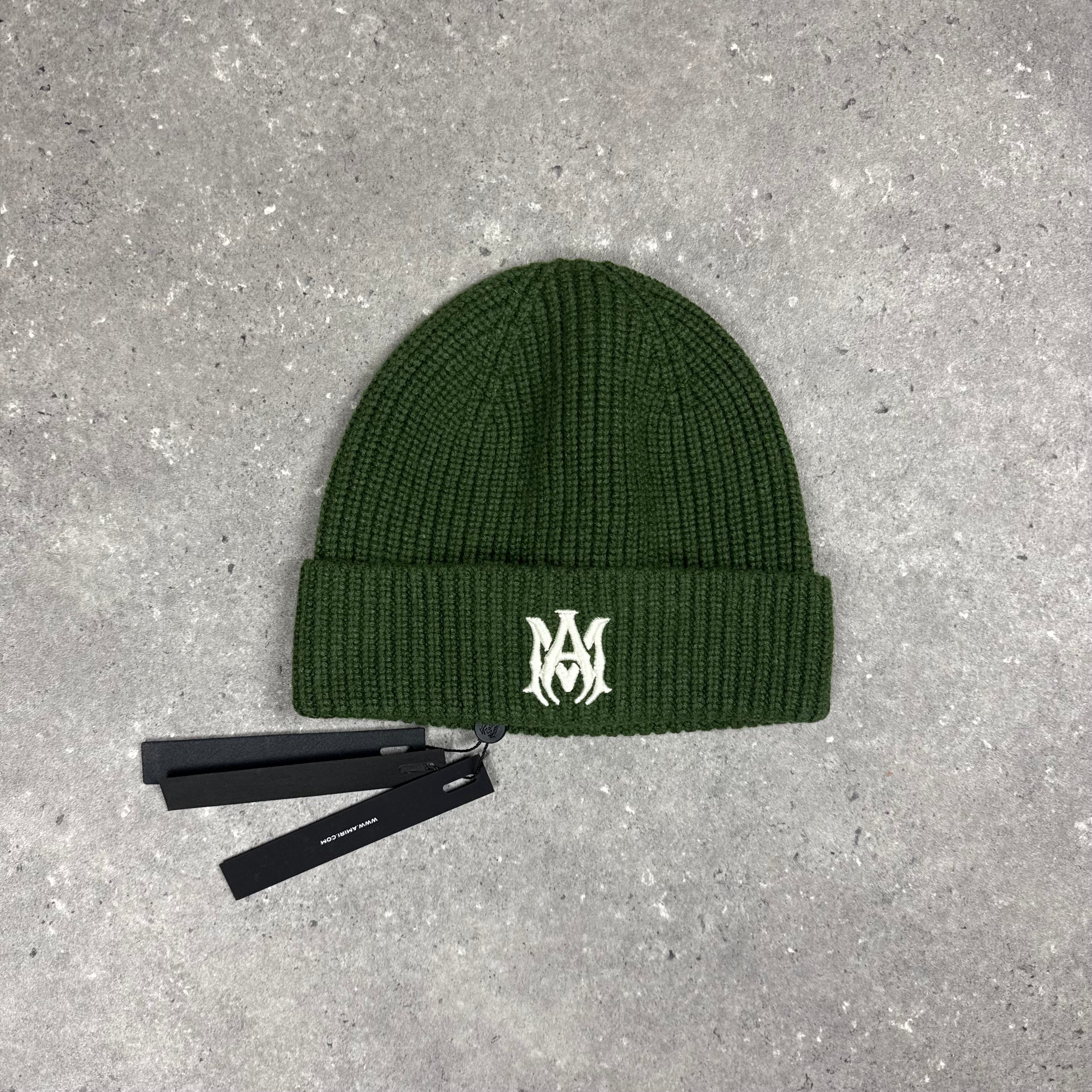 AMIRI GREEN MA LOGO BEANIE