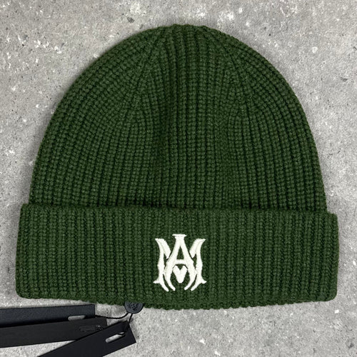 AMIRI GREEN MA LOGO BEANIE
