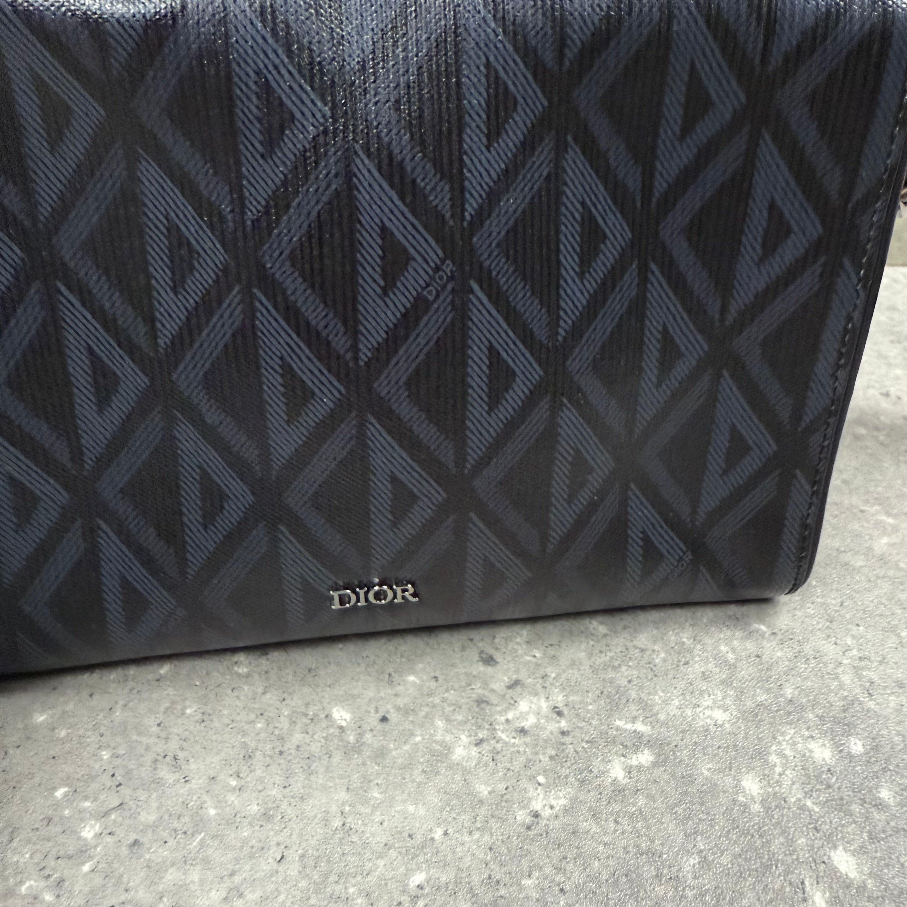DIOR BLACK CD DIAMOND MESSENGER BAG