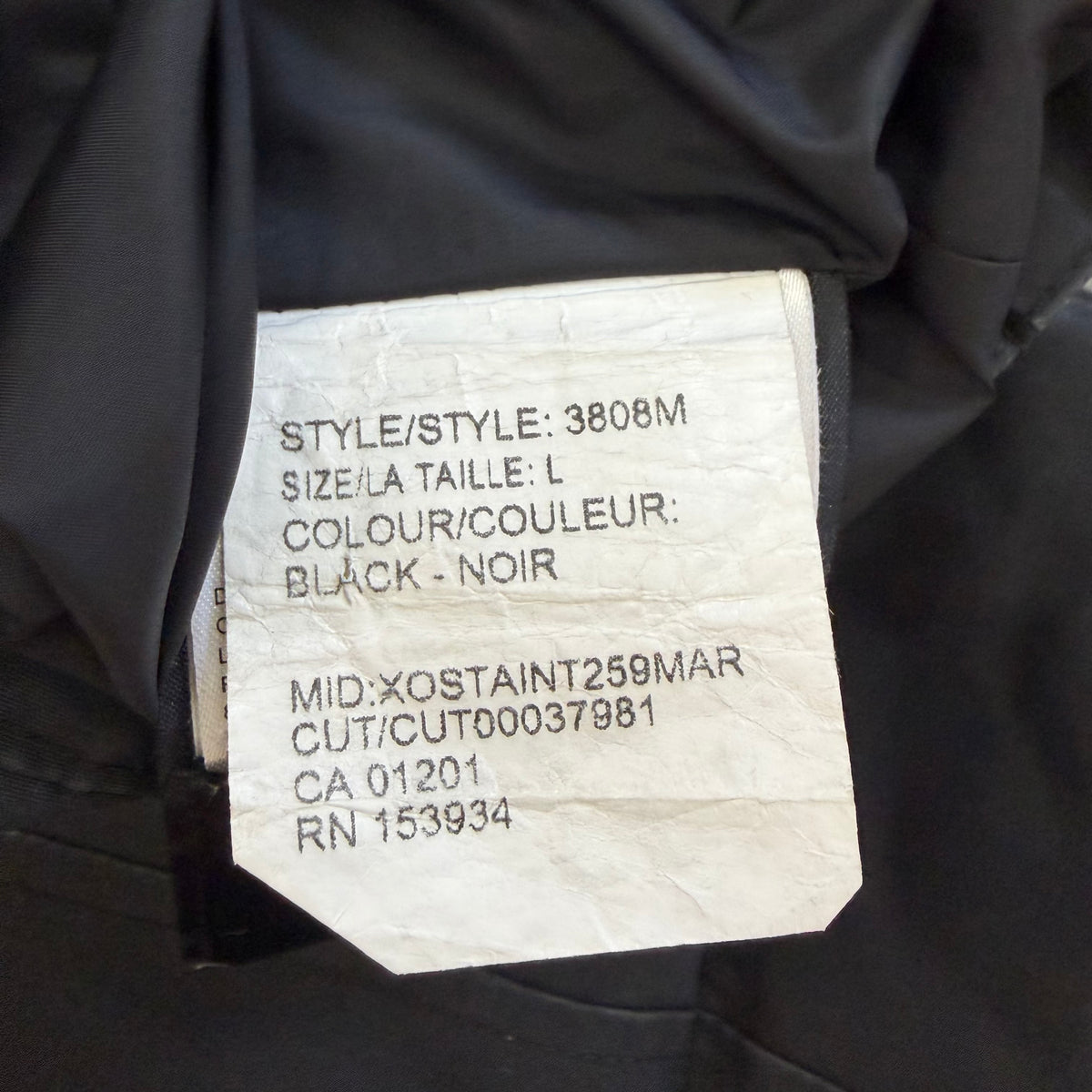 CANADA GOOSE WYNDHAM PARKA BLACK - (L)