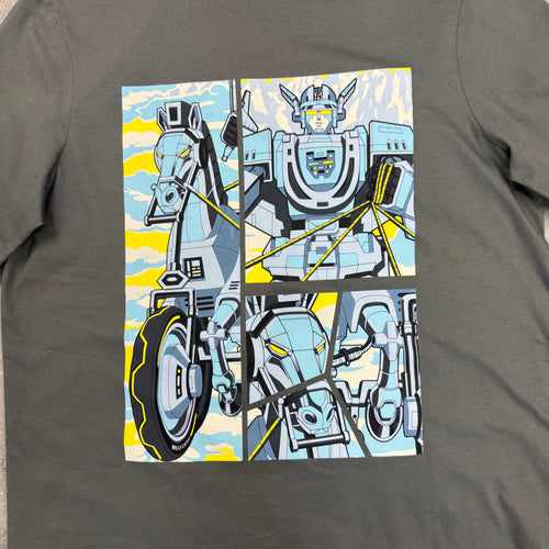 HERMES GRAPHIC T-SHIRT GREY - (S)