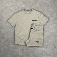 ESSENTIALS SS22 - T-SHIRT & SHORT SET - DARK OATMEAL