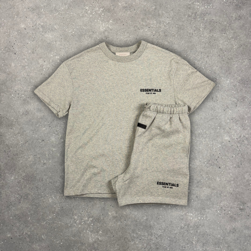 ESSENTIALS SS22 - T-SHIRT & SHORT SET - DARK OATMEAL