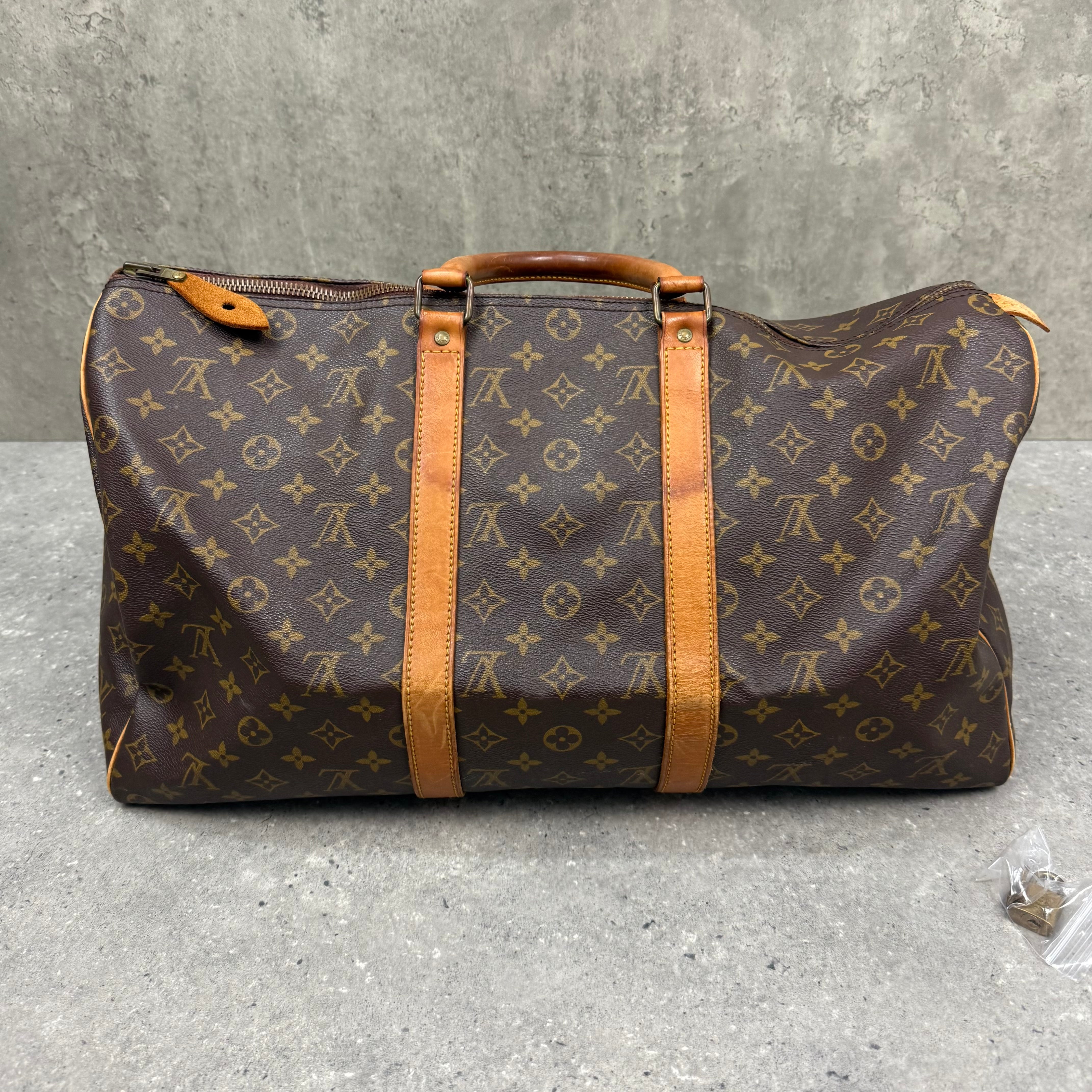 LOUIS VUITTON KEEPALL 55 DUFFLE BAG - BROWN MONOGRAM