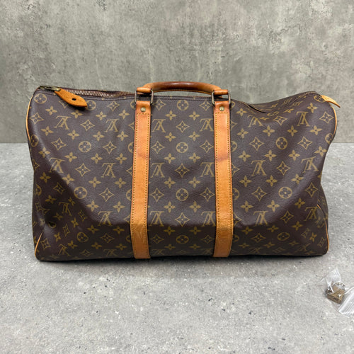 LOUIS VUITTON KEEPALL 55 DUFFLE BAG - BROWN MONOGRAM