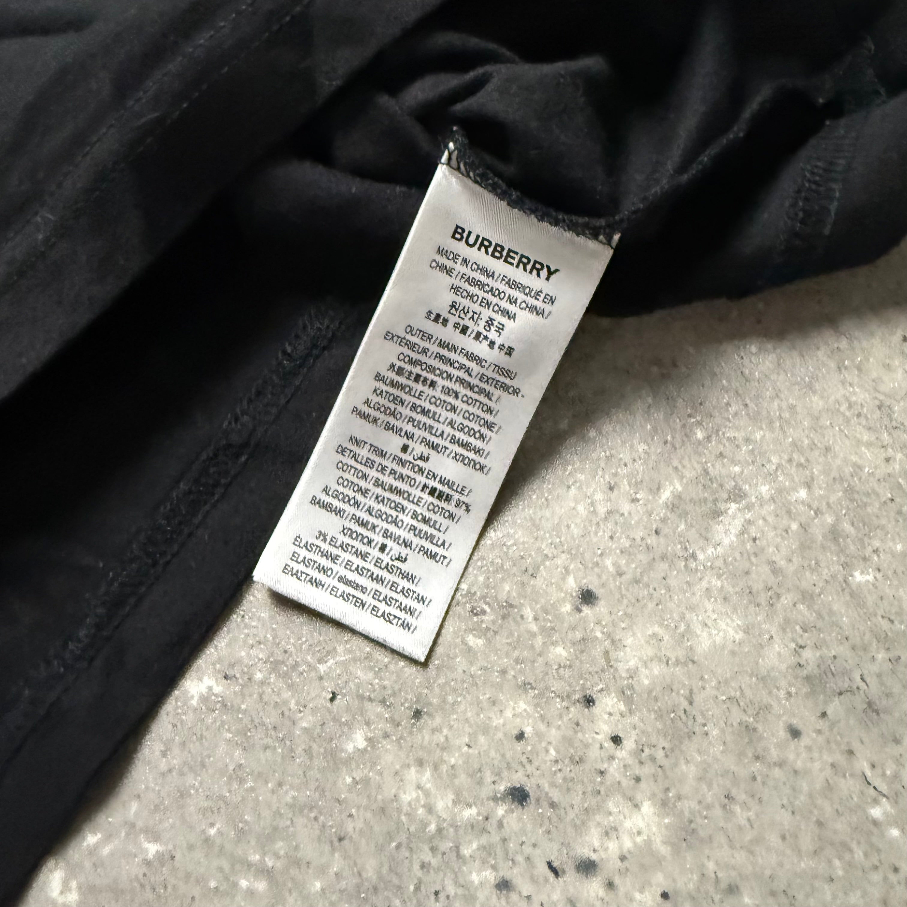 BURBERRY LOGO T-SHIRT BLACK - (M)