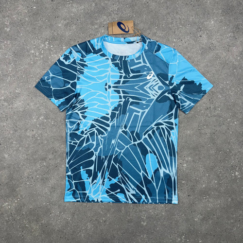 ASICS ARTIC SKY T-SHIRT & PANEL SHORTS SET - BLUE / GREY