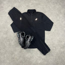 ASICS PERFORMANCE 1/4 ZIP TOP & CORE WOVEN PANT SET - BLACK