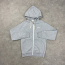 ASICS FLEECE FULL ZIP HOODIE - GREY