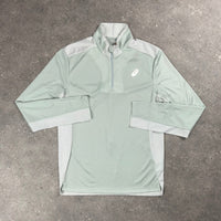 ASICS TWO TONE ZIP TOP - JADE/GREY