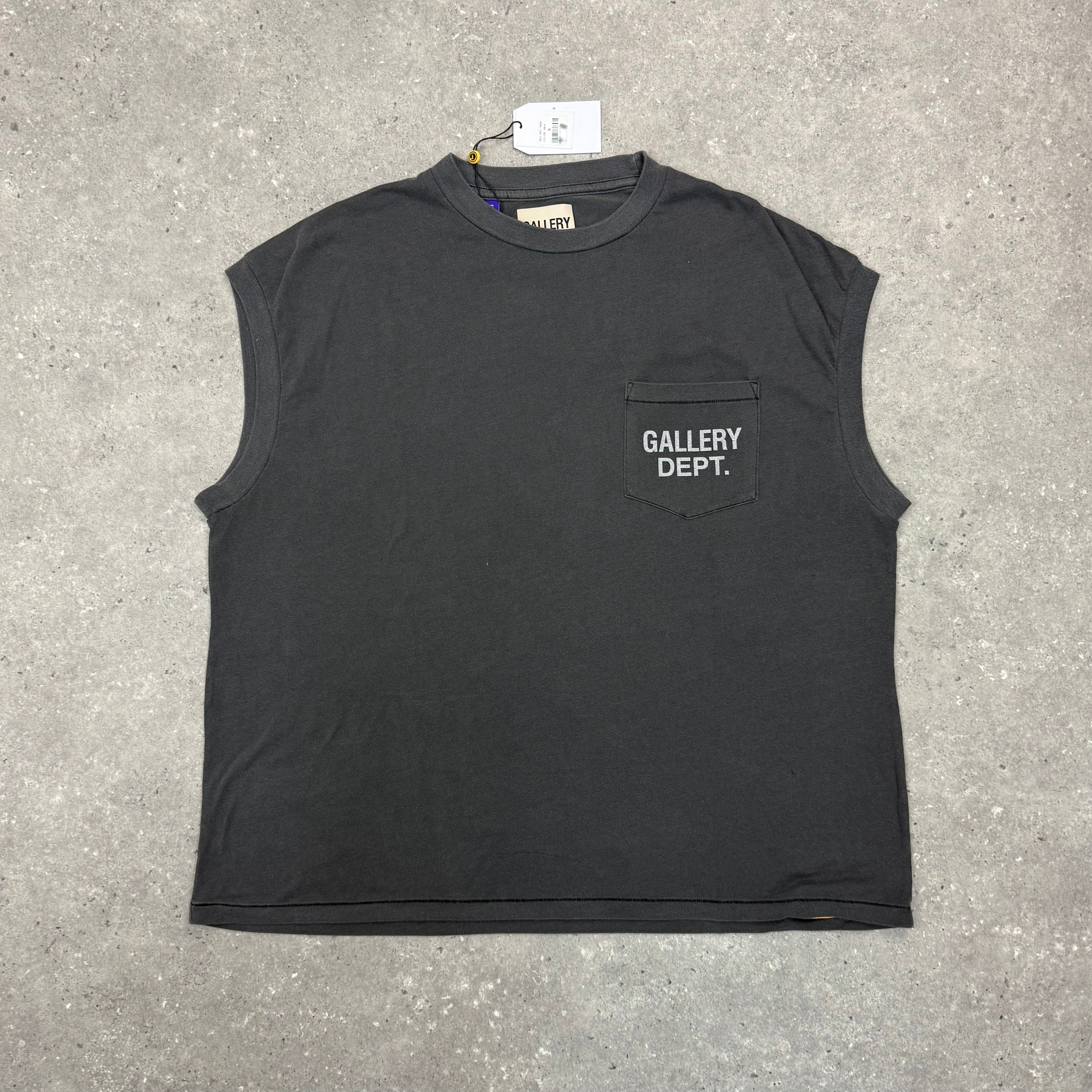GALLERY DEPT SLEEVELESS T-SHIRT - DARK GREY