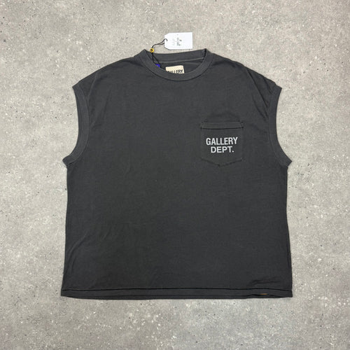 GALLERY DEPT SLEEVELESS T-SHIRT - DARK GREY
