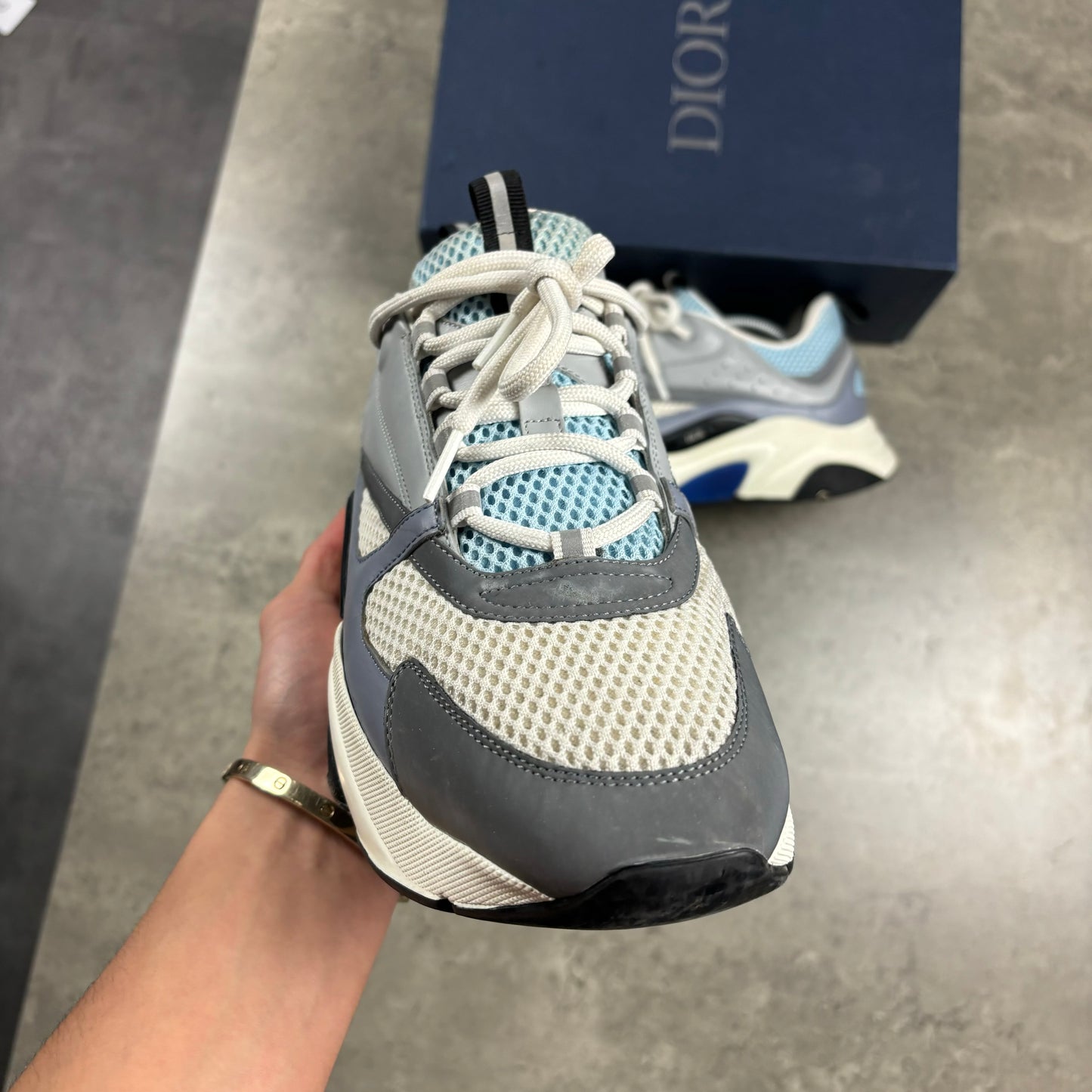 DIOR B22 TRAINERS - BABY BLUE (FITS 11)